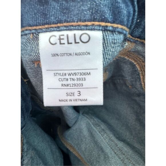 Cello Jeans Women's Juniors High Rise Wide Leg Gaucho Flare Culotte Denim size 3 - Picture 8 of 8